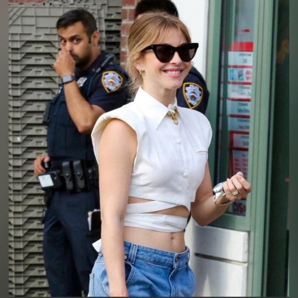 Saint Laurent Women's Cat Eye Havana Green SL425 003 54-19-140 - Picture 5 of 16